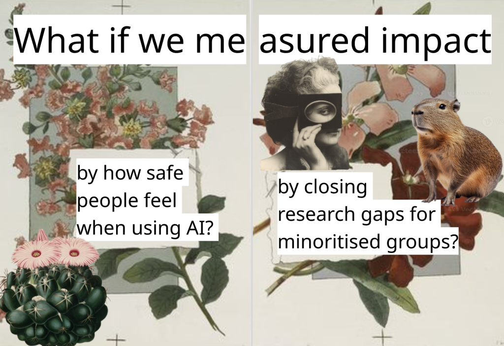 Illustration proposing new impact measures for CCIs based on trust, safety, and inclusion in AI-driven innovation.