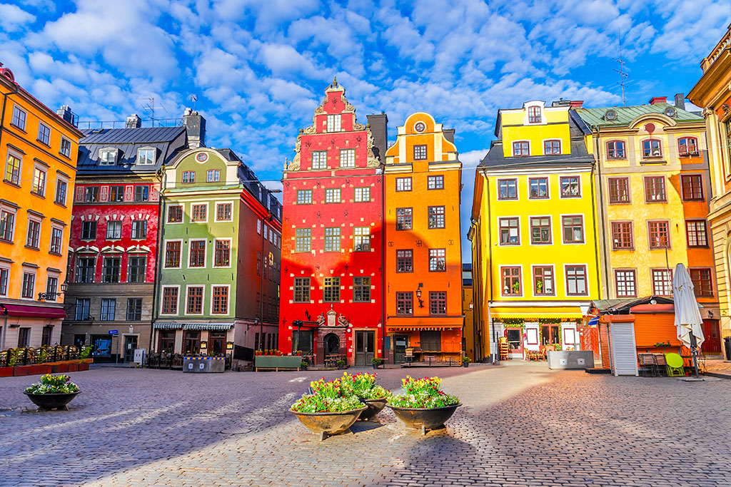 Stockholm, Sweden: Stortorget square, Gamla Stan, old town early in the morning, Scandinavia